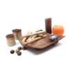 Jeot - Akik Kare Tabak - Naturel ve Kahverengi - Görsel 3