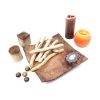 Jeot - Akik Kare Tabak - Naturel ve Kahverengi - Görsel 4