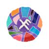 Rune - Şans Derin Tabak - Mor Geometrik Desenli